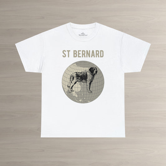 St Bernard T-Shirt, Old-World Map Tee