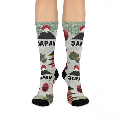 Japan Crew Socks Unisex Geisha Trendy Design