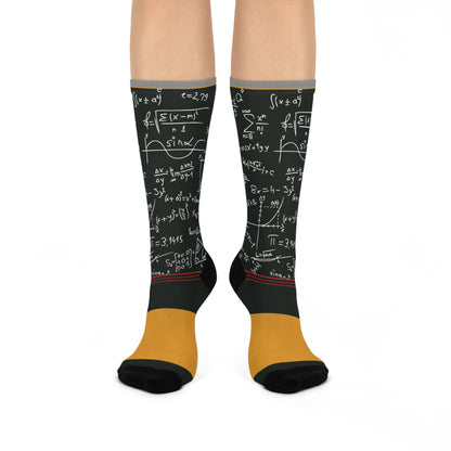 Math Teacher Socks Algebra Unisex Adult Stretchy Mid Calf Original