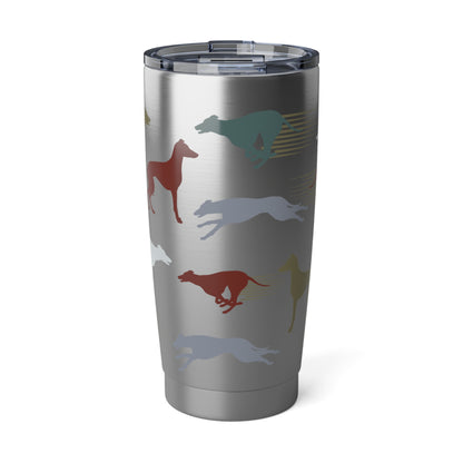 Greyhound 20oz tumbler, stainless steel, practical drink carrier, fits in car drink holder