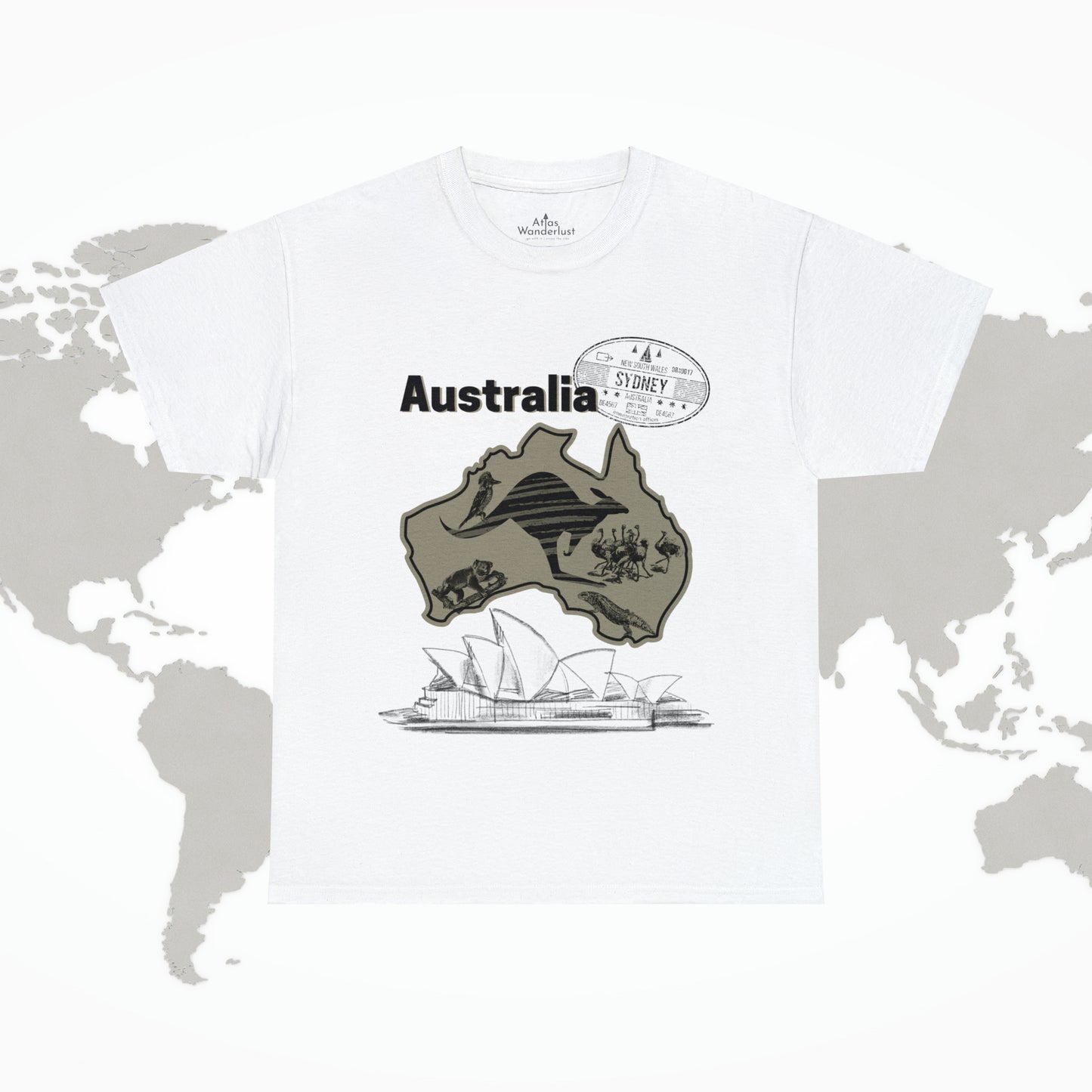 Australia Down Under T-Shirt, Kangaroo Tee