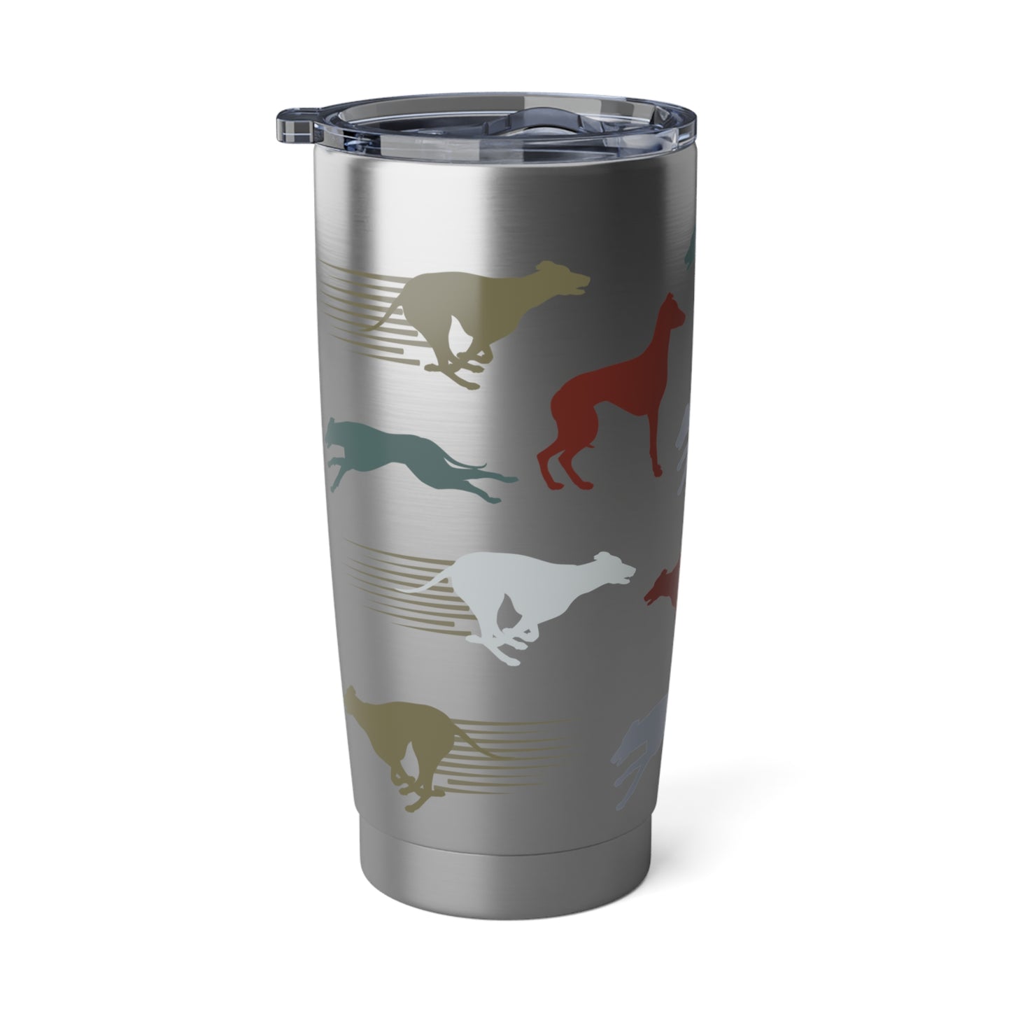 Greyhound 20oz tumbler, stainless steel, practical drink carrier, fits in car drink holder