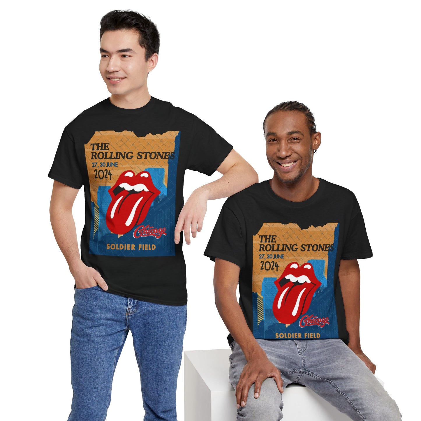 Rolling Stones T-Shirt Chicago Soldier Field Concert Unisex Classic Fit