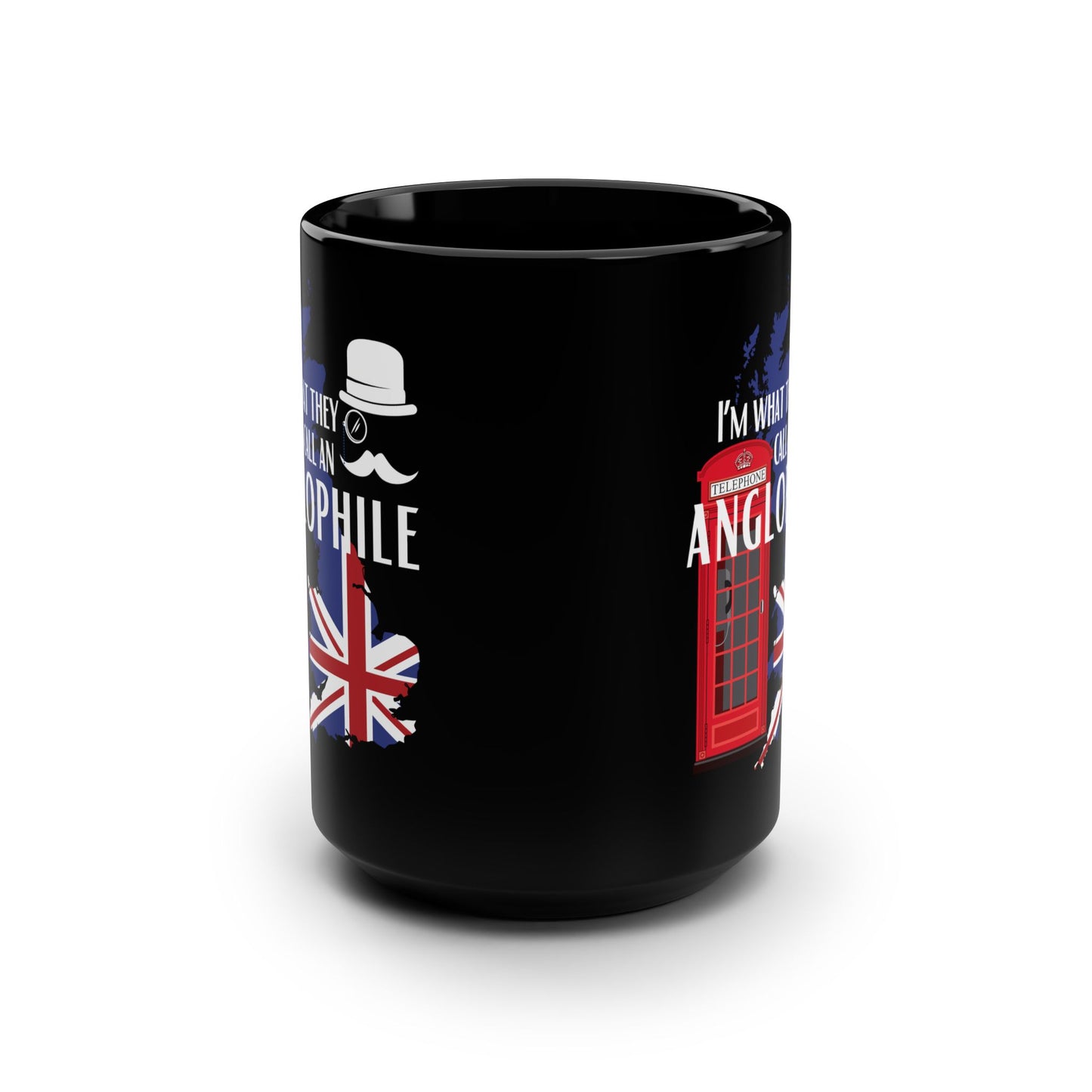 Anglophile Coffee Mug  England Lovers 15 oz Ceramic Modern Original