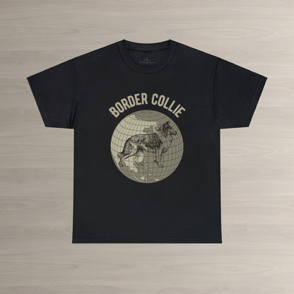 Border Collie T-Shirt, Old-World Map Tee