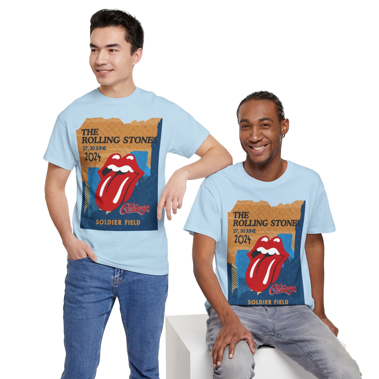 Rolling Stones T-Shirt Chicago Soldier Field Concert Unisex Classic Fit