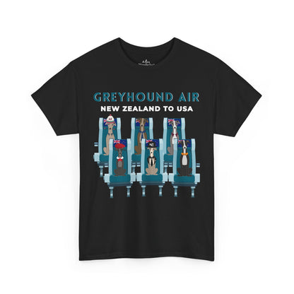 Greyhound Air Short Sleeve Shirt New Zealand to USA Greyhound Rescue