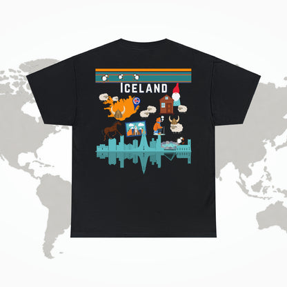 Iceland T-Shirt, 2-Sided Travel Tee