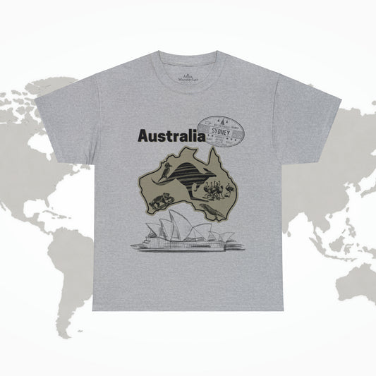 Australia Down Under T-Shirt, Kangaroo Tee