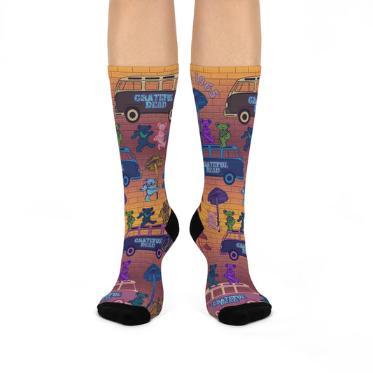 Grateful Dead Socks Dancing Bears Psychedelic Brick Trip Unisex