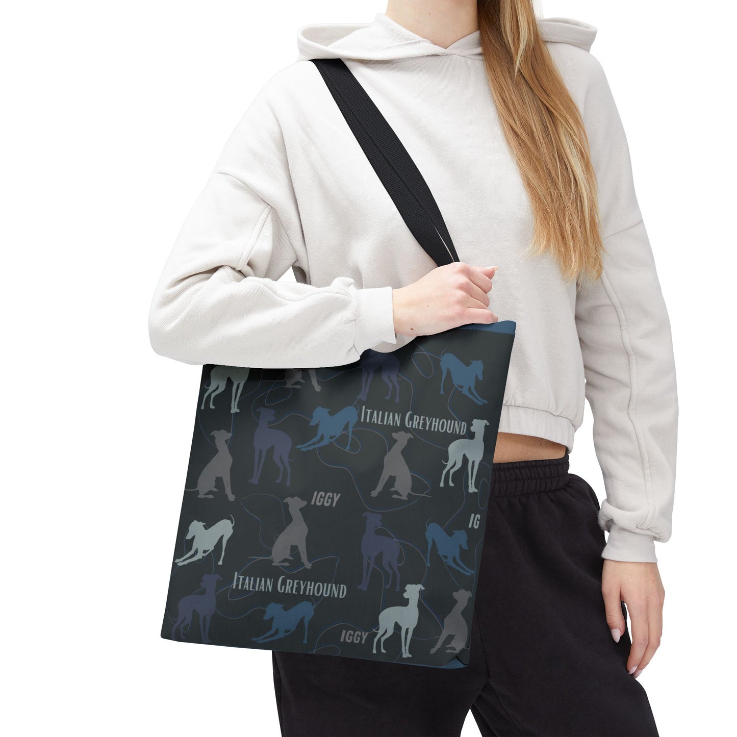 Italian Greyhound Iggy Tote Bag  Modern Design Original 3 Sizes