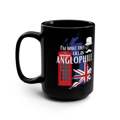 Anglophile Coffee Mug  England Lovers 15 oz Ceramic Modern Original