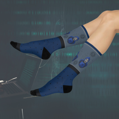 Hacker Socks Cyber Attack Unisex Adult Stretchy Mid Calf Original