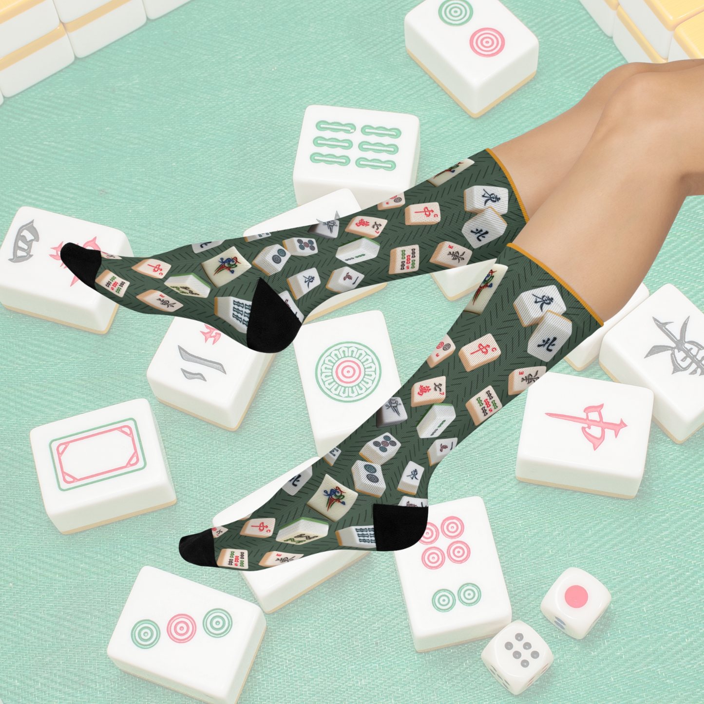 Mahjong Crew Socks Colorful Unisex Original