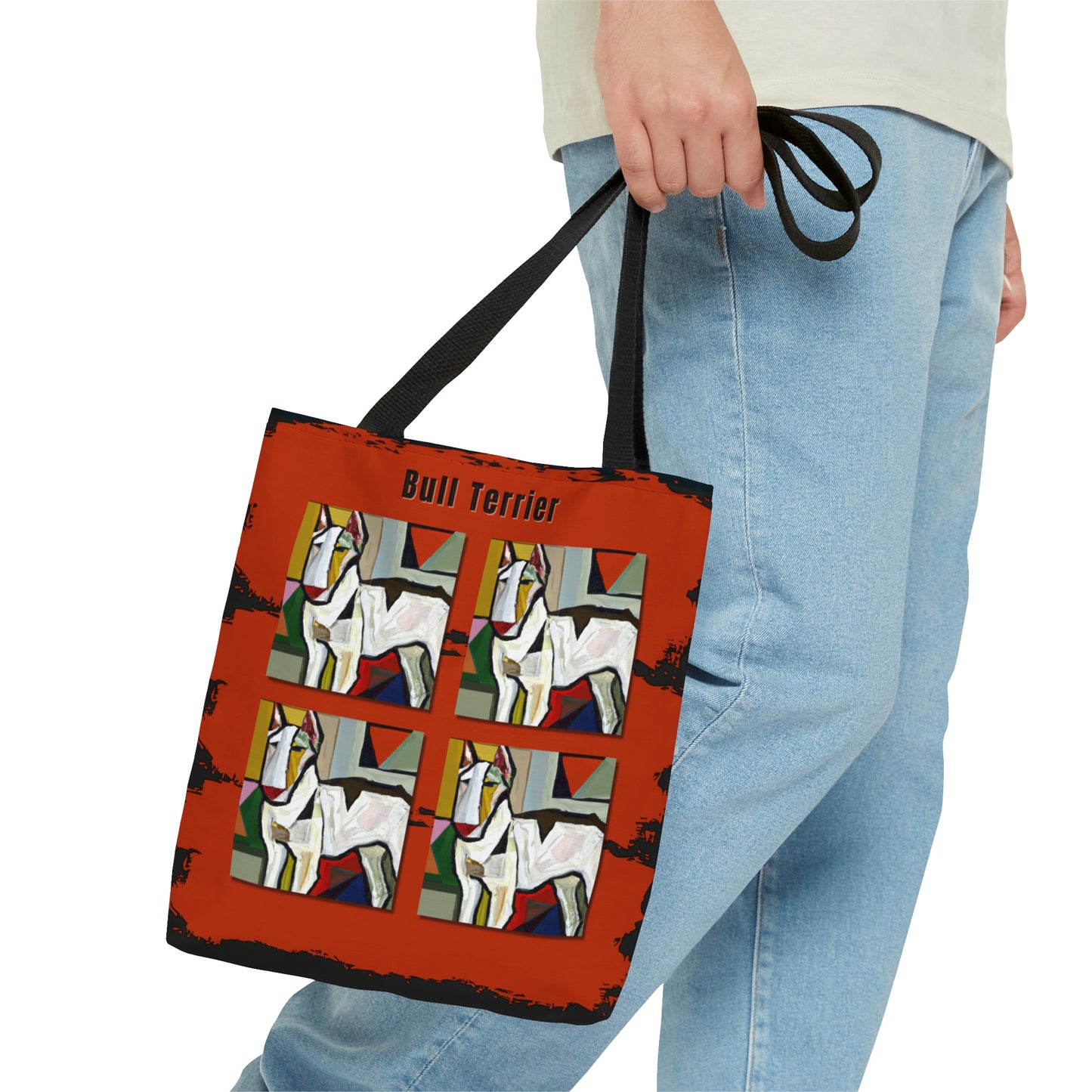 Bull Terrier Tote Bag, Picasso Style