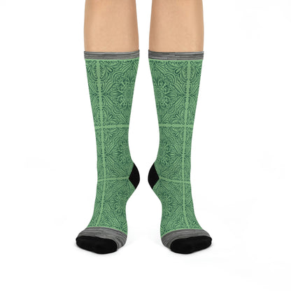 Tile Socks, Green