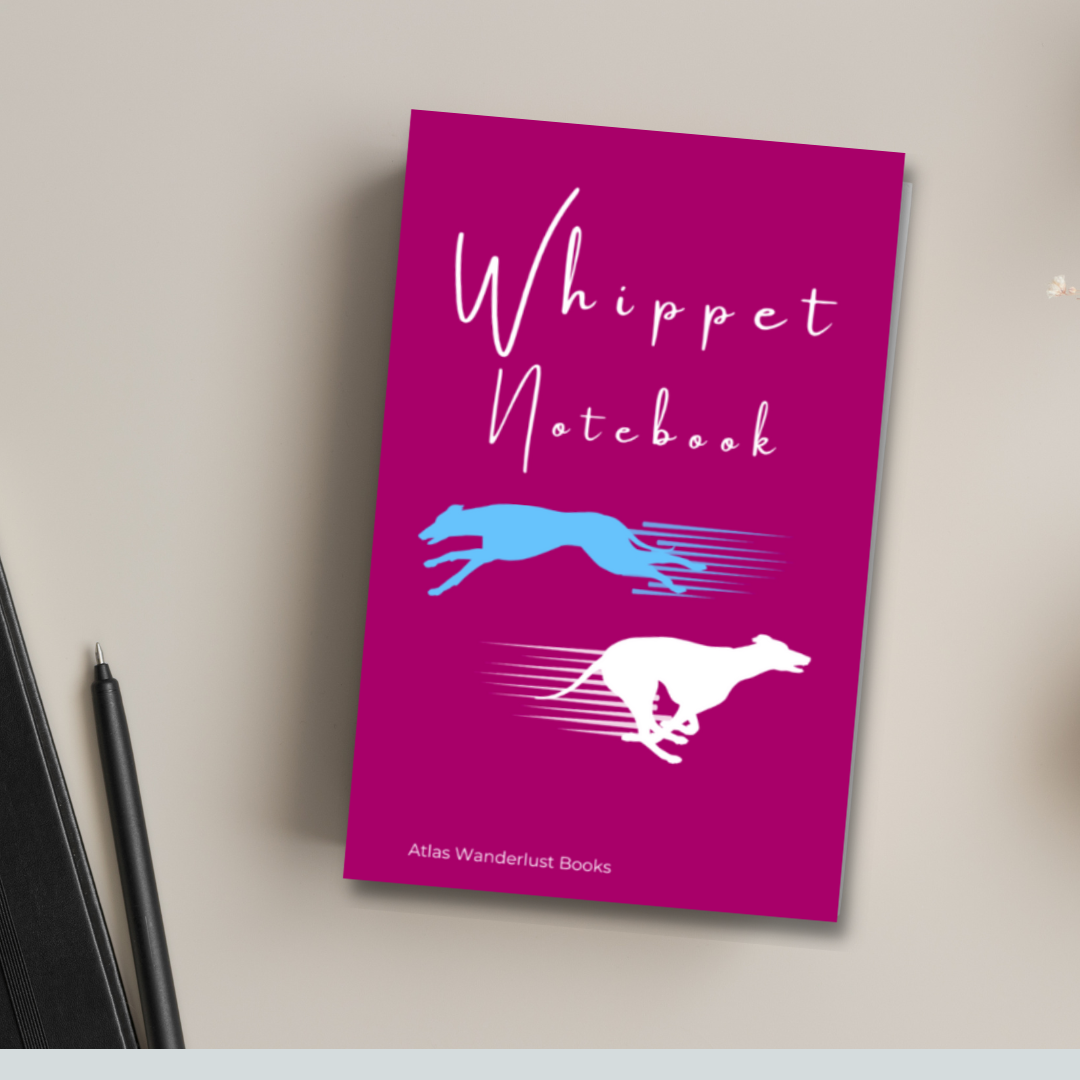 Whippet Notebook- 6x9 Paperback 120 Pages, Lined Journal, Modern - The Dapper Dogg