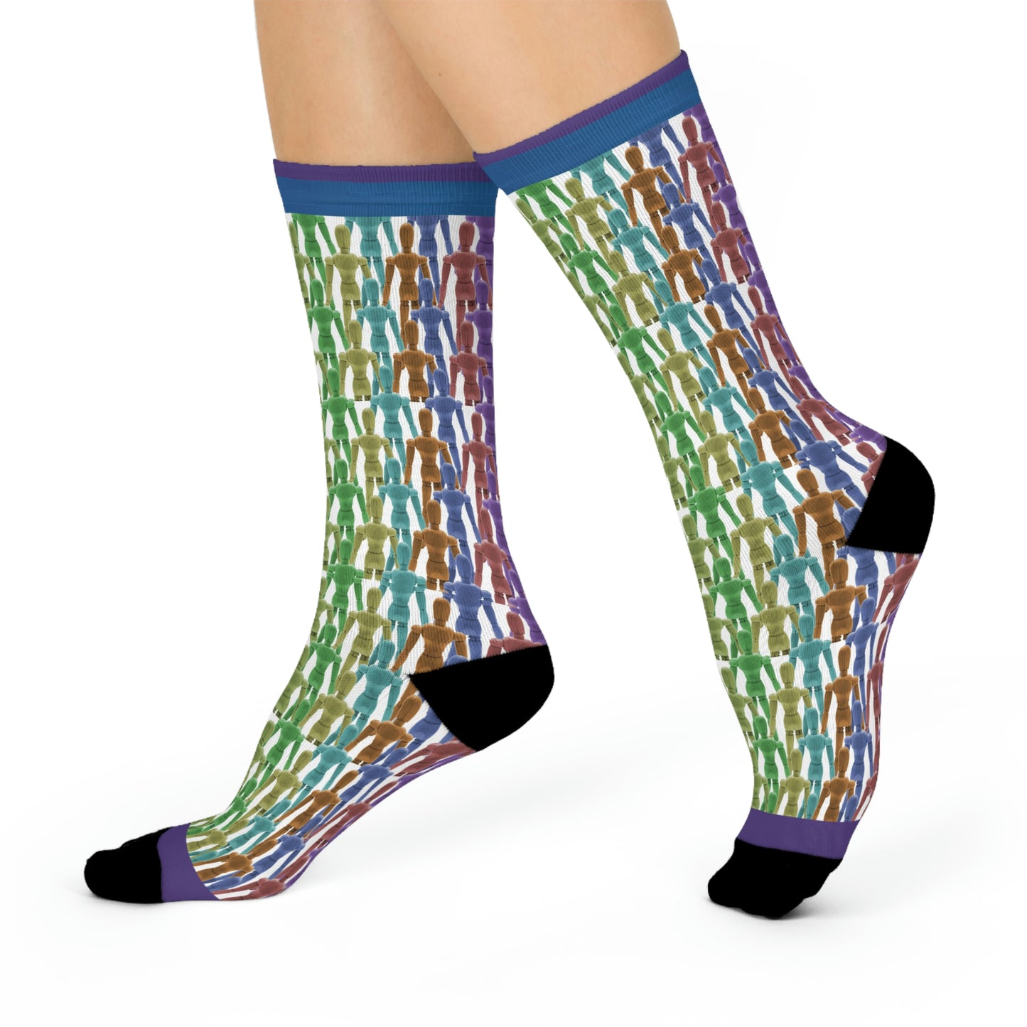 Paper People Socks Nostalgia Unisex Adult Stretchy Mid Calf Original