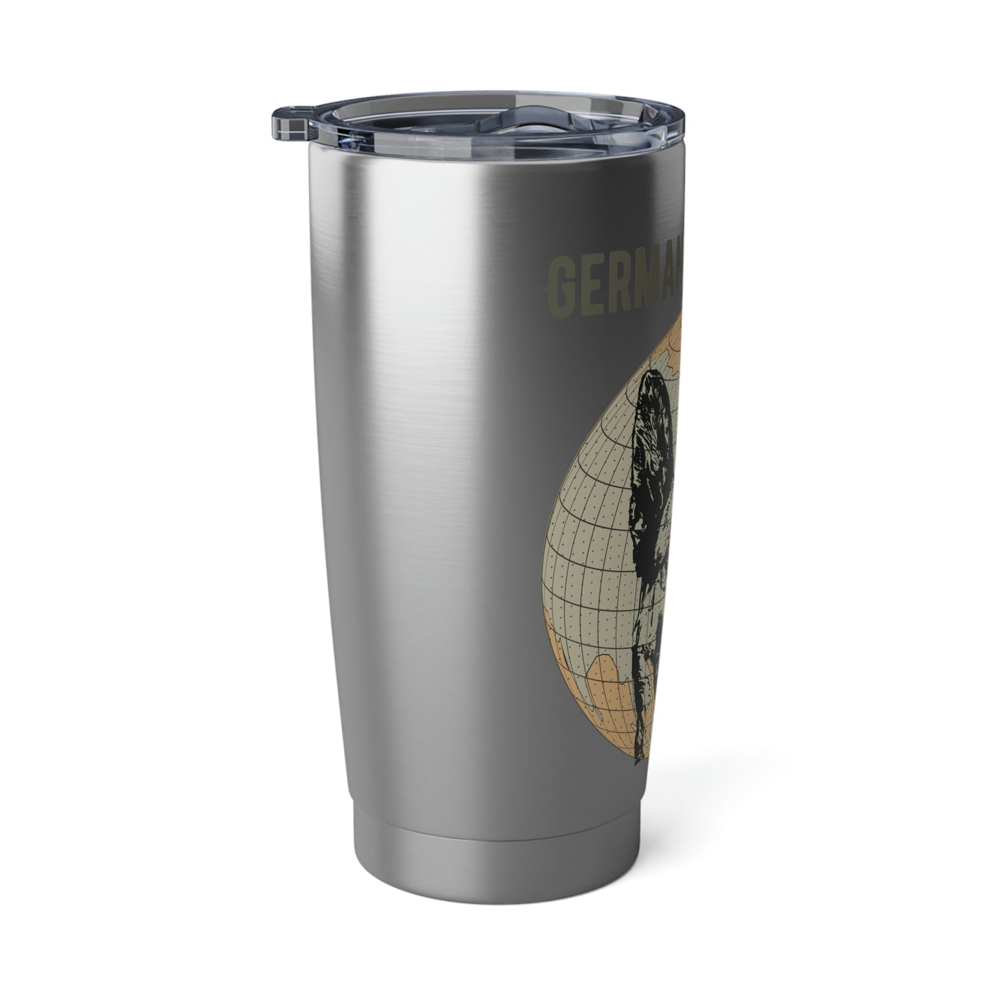 German Shepherd Tumbler, Old-World Map, 20 oz Stainless Steel