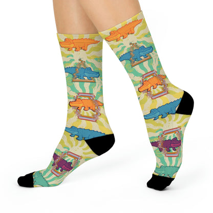 King Gizzard & the Lizard Wizard Psychedelic Socks 1 Unisex Adult Stretchy Mid Calf Original