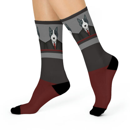 Bull Terrier Socks, Well Suited
