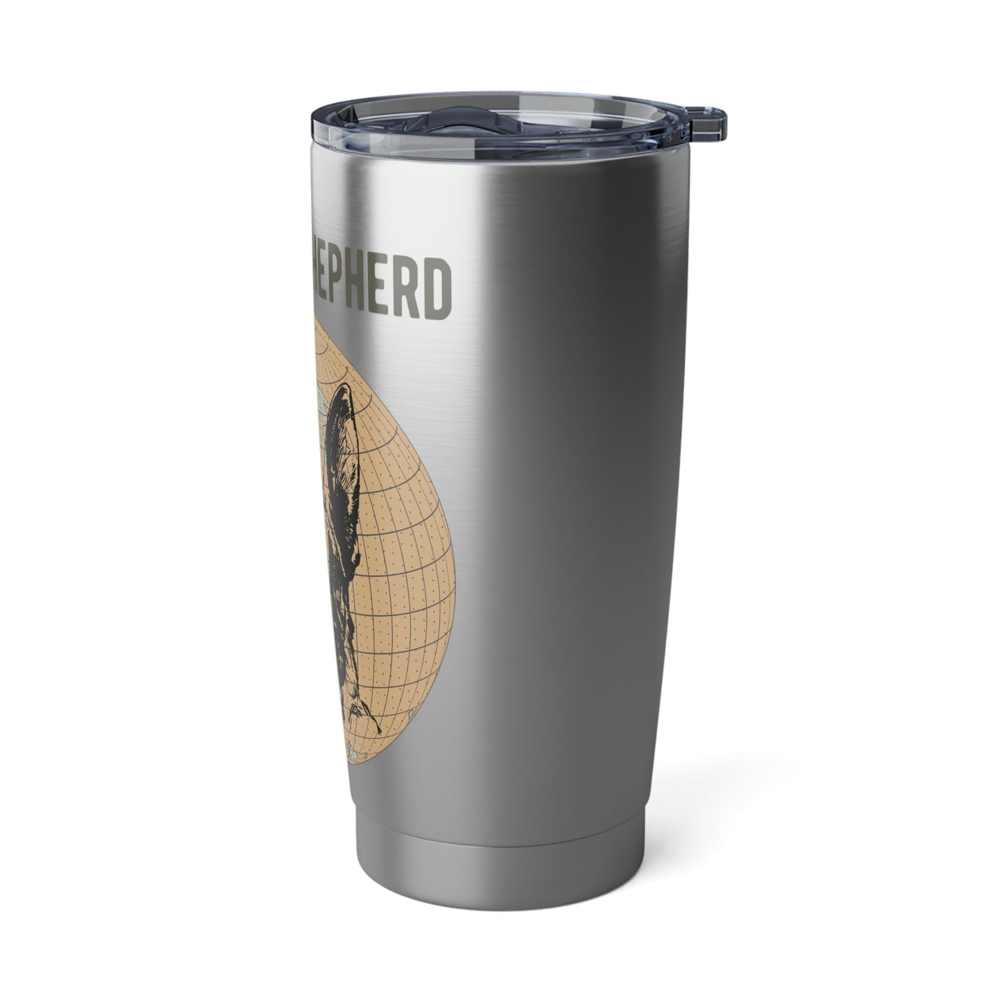 German Shepherd Tumbler, Old-World Map, 20 oz Stainless Steel