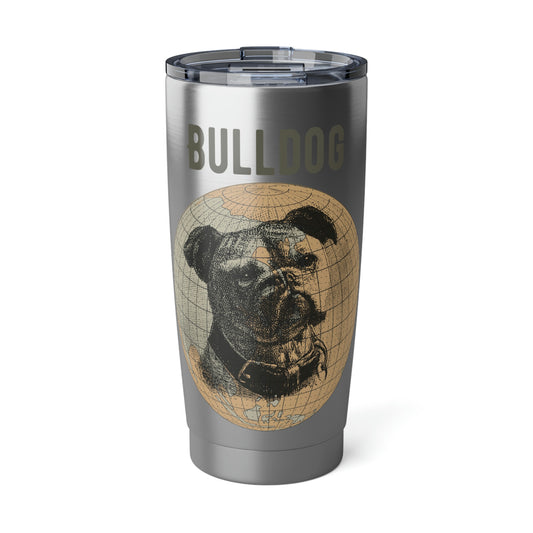 French Bulldog Tumbler, Old-World Map, 20 oz Stainless Steel