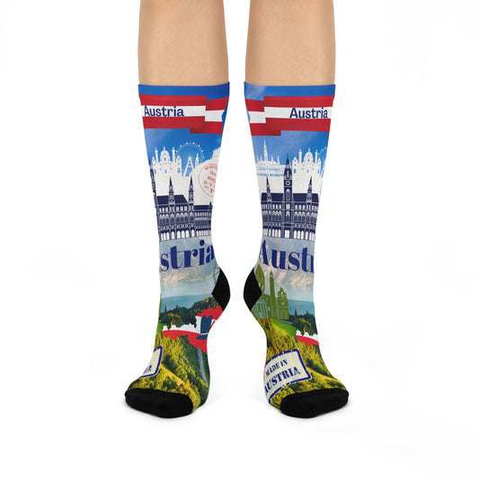 Austria Inspired Socks - Travel Theme Socks