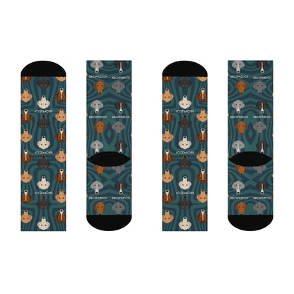 Borzoi Socks Modern Unisex Adult Stretchy Mid Calf Original