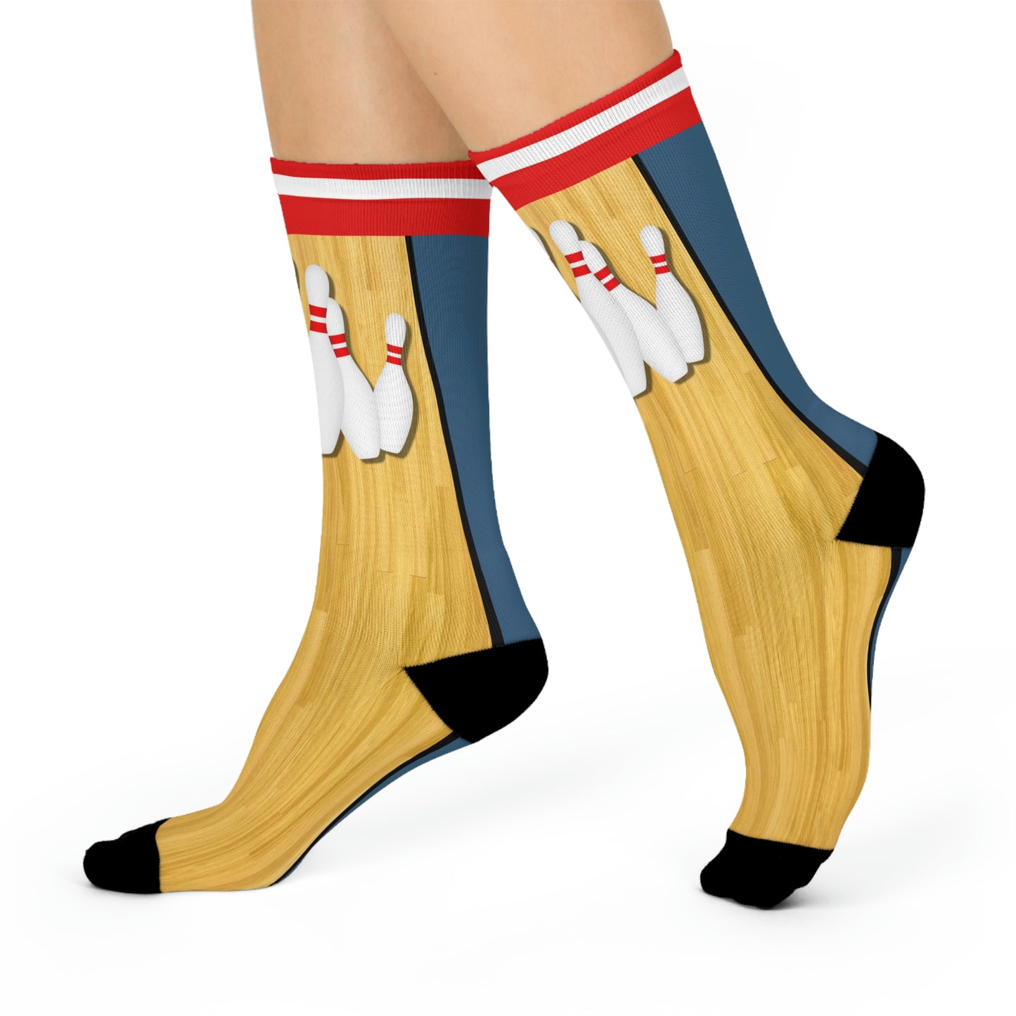 Bowling Socks Strike! Unisex Adult Stretchy Mid Calf Original