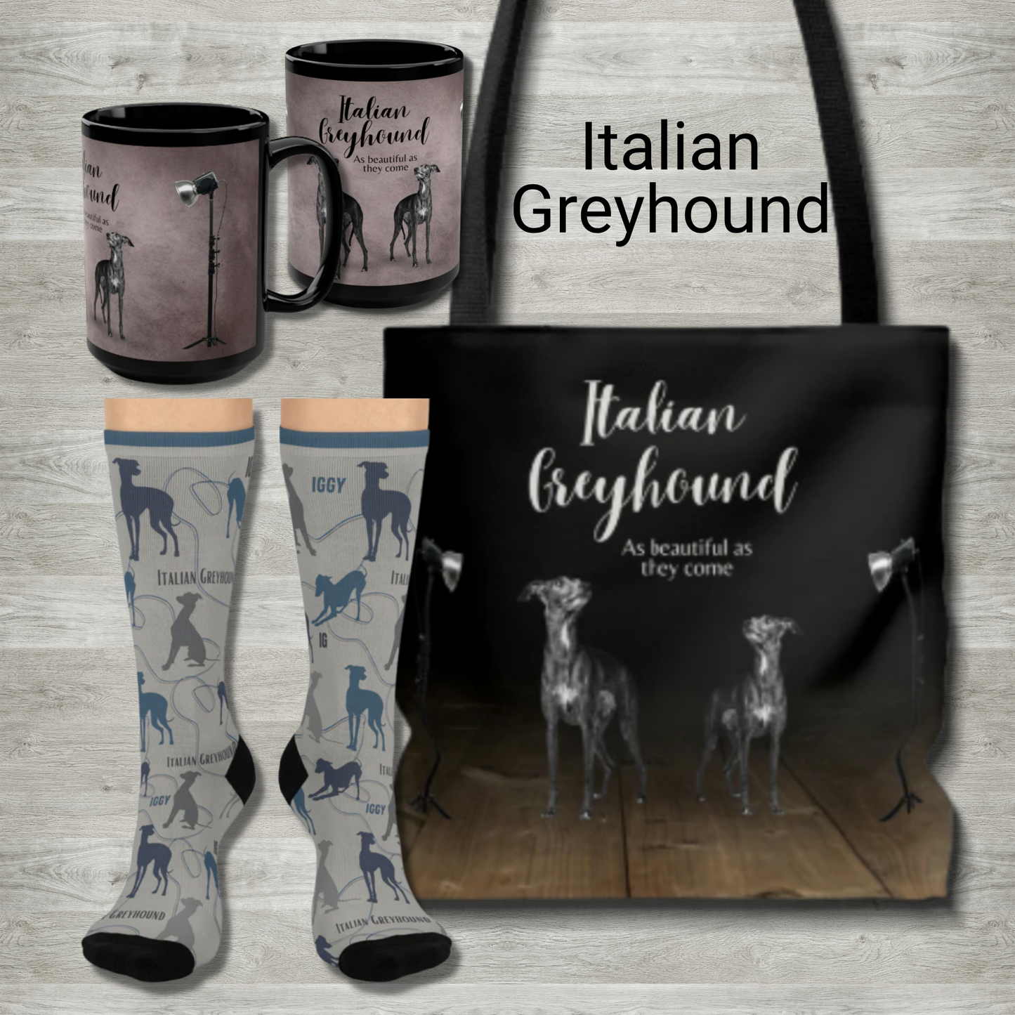 Italian Greyhound coffee mug, IG mug, large 15 oz ceramic, Modern, Original - The Dapper Dogg