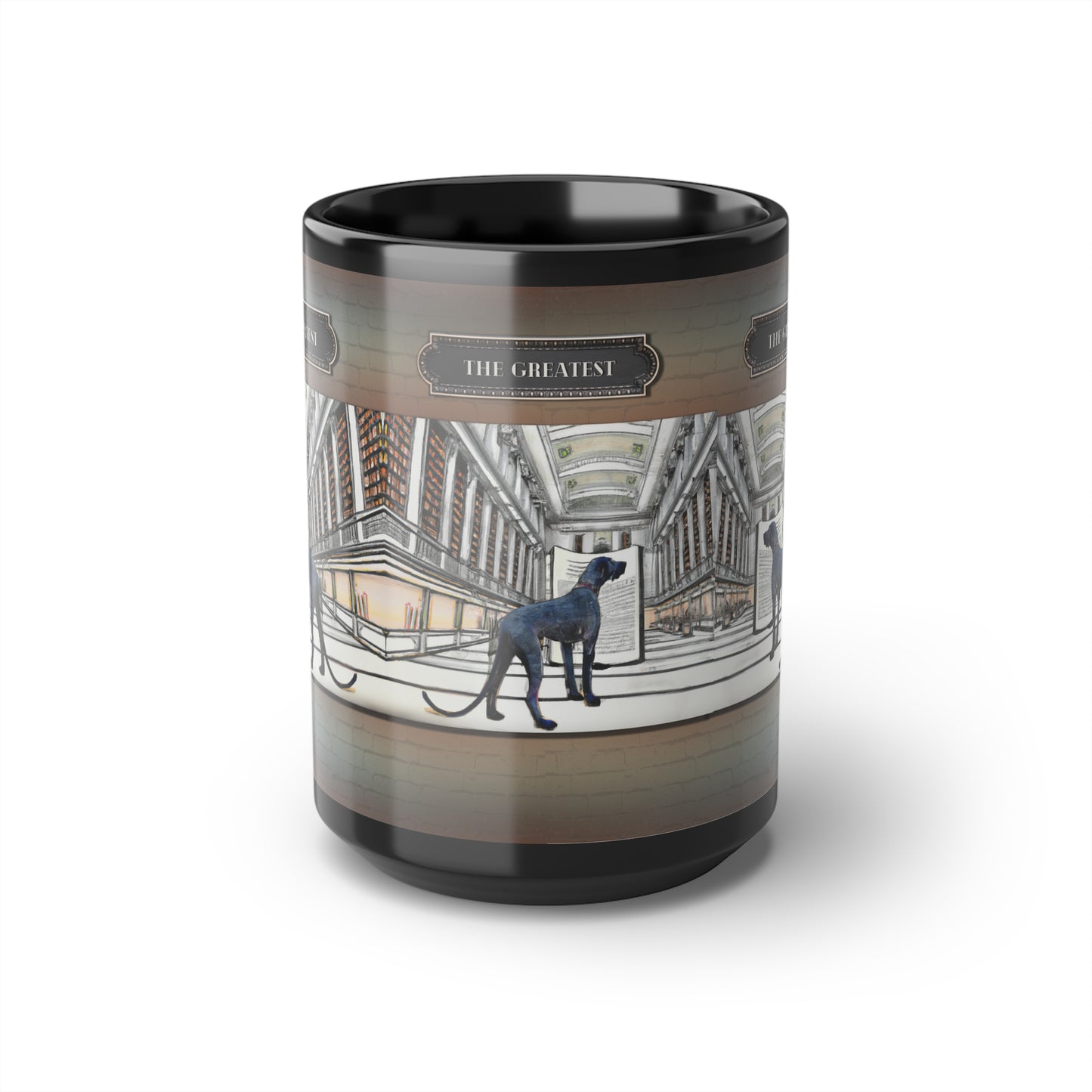 Great Dane, coffee mug, The Greatest Dog mug, large 15 oz ceramic, Modern, Original - The Dapper Dogg