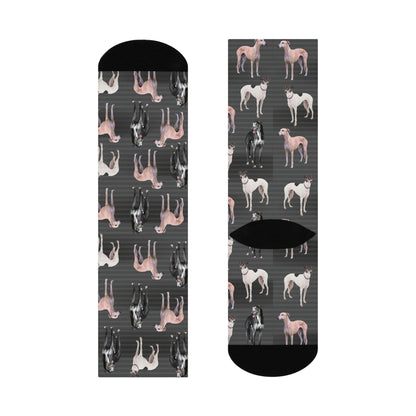 Greyhound Socks Photoshoot Unisex Adult Stretchy Mid Calf Original