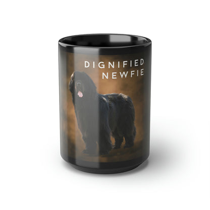 Newfoundland coffee mug, Newfie mug, large 15 oz ceramic, Modern, Original - The Dapper Dogg