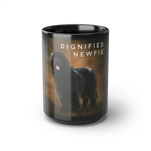 Newfoundland coffee mug, Newfie mug, large 15 oz ceramic, Modern, Original - The Dapper Dogg